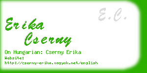 erika cserny business card